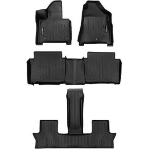 SMARTLINER All Weather Custom Fit 3 Row Floor Liner Set Compatible with 2024-2025 Hyundai Santa Fe Hybrid in Kuwait