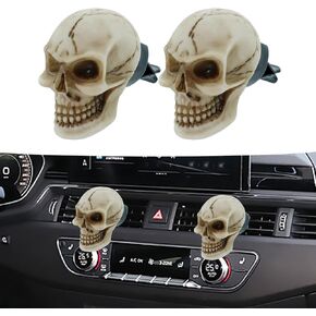 Skull Car Air Fresheners Cute Cool Funny Air Conditioning Vent Perfume Diffuser Decoration Interior Car Accessories 2 pcs in Kuwait