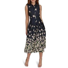 Tommy Hilfiger Women's Sleeveless Collared Front Button A-line Midi Dress in Saudi Arabia
