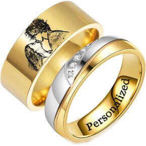 Personalized Spider Ring for Best Friend Couple Family Custom Spider Bat Pumpkin Patterns Text Engraved Gift for Halloween Day Party Titanium Steel Silver Gold Color Black 8mm in Saudi Arabia