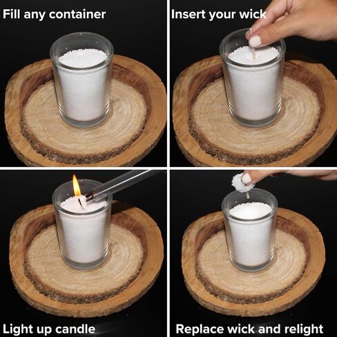 Simply Soson 10 lb White Unscented Pearled Candle, Sand Candle, Long Lasting Powder Candle, Refillable Pearl Candle Sand with 100 Wicks for Candle Making in Kuwait