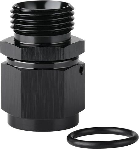 10AN Female Flare تدور إلى 10AN -10 Orb Male O -Ring Boss Fuel Fuel Pitting Adapter Straight Aluminium Black in Kuwait