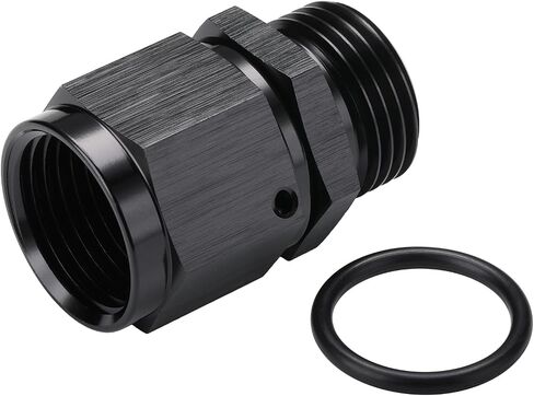10AN Female Flare تدور إلى 10AN -10 Orb Male O -Ring Boss Fuel Fuel Pitting Adapter Straight Aluminium Black in Kuwait