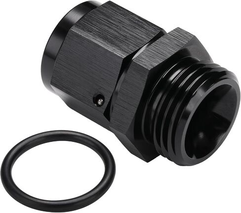 10AN Female Flare تدور إلى 10AN -10 Orb Male O -Ring Boss Fuel Fuel Pitting Adapter Straight Aluminium Black in Kuwait