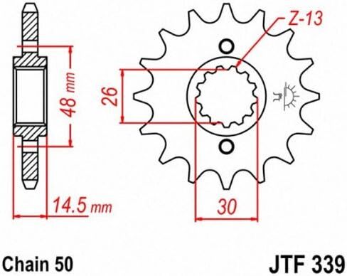 JT Sprockets JTF339.18 18T Steel Front Sprocket in Saudi Arabia