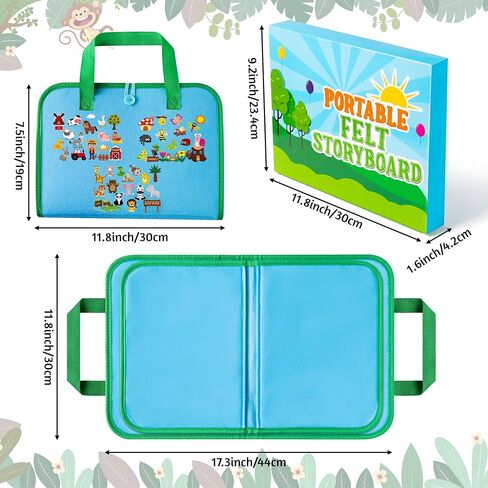 WATINC Portable Bible Felt Stories Set - 6pack Religious Story Adam and Eve Learning Noah’s Ark Story Board Gift, Early Educational Travel Storytelling Interactive Play Kit for Classroom Kids Toddlers in Saudi Arabia
