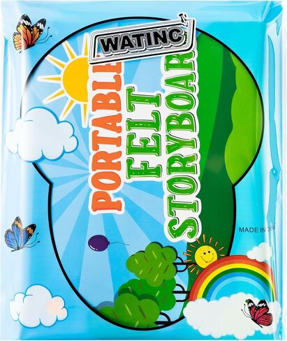 WATINC Portable Bible Felt Stories Set - 6pack Religious Story Adam and Eve Learning Noah’s Ark Story Board Gift, Early Educational Travel Storytelling Interactive Play Kit for Classroom Kids Toddlers in Saudi Arabia