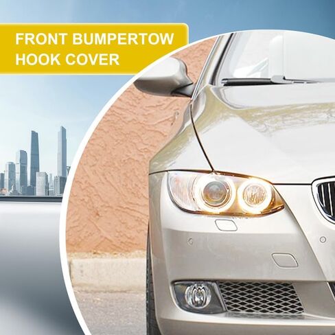 غطاء خطاف السحب الأمامي للسيارة متوافق مع BMW E92 كوبيه E93 328i 328i 335i 2007 2008 2008 2010 غطاء تغطية المقطورة 51117187956 قبعة العين السود اليمنى من جانب الراكب الأيمن in Saudi Arabia