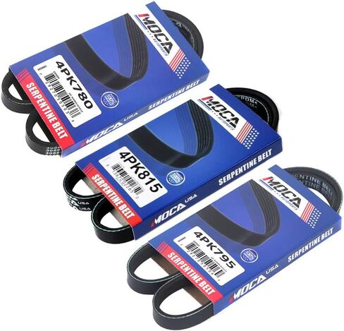 MOCA 4PK780 4PK795 4PK815 Serpentine Belts Compatible with 1992-1995 for Honda Civic 1.5L 1.6L, 1993-1995 for Honda Civic del Sol 1.5L 1.6L in Saudi Arabia