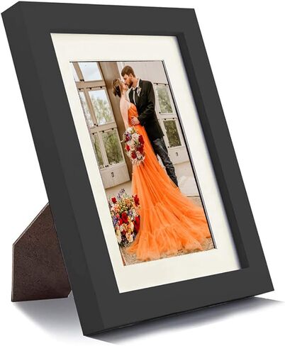ABAJI Wooden Photo Frame High Transparency Vertical Horizontal Wall Hanging Desk Shelf Office Table Family Gallery Wedding Holiday Decoration in Kuwait