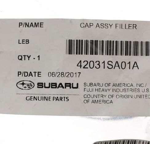 Subaru 2003 Fuel Tank Filler Gas Cap Outback Baja Legacy 42031SA01A Genuine OEM in Saudi Arabia