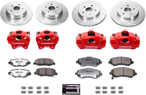 Power Stop BBK-JK-002R Front and Rear Big Brake Conversion Kit- for 2007-2019 JK/JKU For Jeep Wrangler 2007-2017 | Jeep Wrangler JK 2018 [Vehicle Specific] in Saudi Arabia