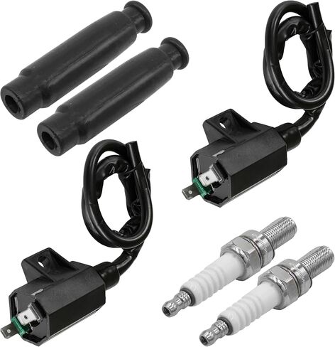 Caltric 21121-1152 Coil Coil W / Nickle Spark Plug & Cap متوافق مع Kawasaki Prairie 650 KVF650 700 KVF700 4X4 2002-2006 / Teryx 750 KRF750 4x4 2008 / Brute Force 650 KVF650 4x4 2005-2013 in Saudi Arabia