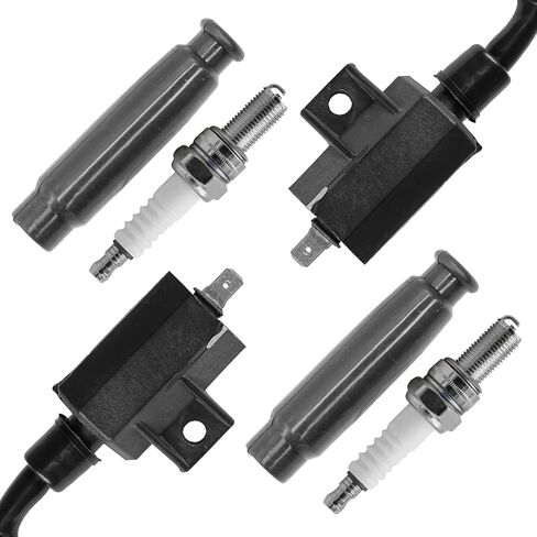 Caltric 21121-1152 Coil Coil W / Nickle Spark Plug & Cap متوافق مع Kawasaki Prairie 650 KVF650 700 KVF700 4X4 2002-2006 / Teryx 750 KRF750 4x4 2008 / Brute Force 650 KVF650 4x4 2005-2013 in Saudi Arabia
