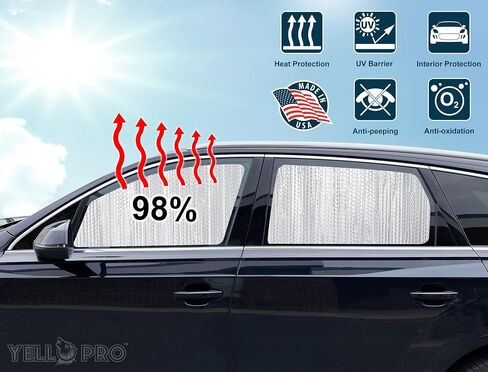 النافذة الجانبية المقعد الأمامي عاكس Sunshade مخصص لعام 2020 2021 2022 2023 2024 2025 شيفروليه سيلفرادو 2500 3500 (ليس لـ 1500 طراز) ، Double Cab Crew Cab 4DR 4Door (مجموعة من 2) in Kuwait