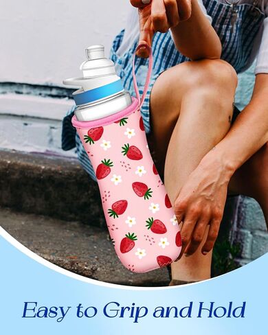 Water Bottle Sleeve for Cirkul 22 oz - 2 Pack Bottle Cover Holder Carrier with Handle Strap in Kuwait