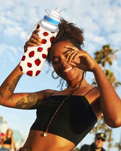 Water Bottle Sleeve for Cirkul 22 oz - 2 Pack Bottle Cover Holder Carrier with Handle Strap in Kuwait