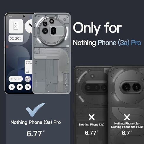 JETech Case for Nothing Phone 2a / 2a Plus, Non-Yellowing Shockproof Phone Bumper Cover, Anti-Scratch Clear Back (Clear) in Saudi Arabia