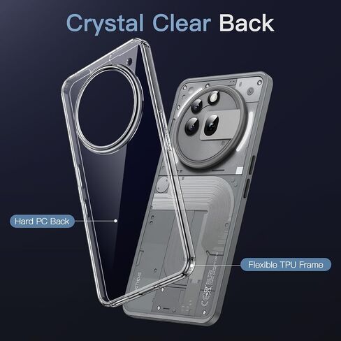 JETech Case for Nothing Phone 2a / 2a Plus, Non-Yellowing Shockproof Phone Bumper Cover, Anti-Scratch Clear Back (Clear) in Saudi Arabia