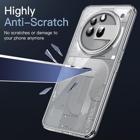 JETech Case for Nothing Phone 2a / 2a Plus, Non-Yellowing Shockproof Phone Bumper Cover, Anti-Scratch Clear Back (Clear) in Saudi Arabia