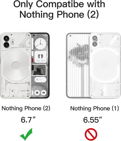 JETech Case for Nothing Phone 2a / 2a Plus, Non-Yellowing Shockproof Phone Bumper Cover, Anti-Scratch Clear Back (Clear) in Saudi Arabia
