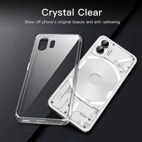 JETech Case for Nothing Phone 2a / 2a Plus, Non-Yellowing Shockproof Phone Bumper Cover, Anti-Scratch Clear Back (Clear) in Saudi Arabia