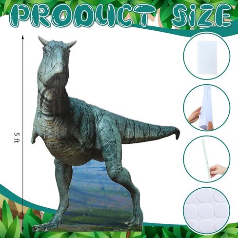 4 أقدام من العمر الحجم ديناصور من الورق المقوى ستاندوب قطع ديناصور ديكورات حفلة عيد ميلاد Tyrannosaurus props pvc cutout jurassic موضوع الحفلة الدعائم للحيوان الجوراسي لوازم المواضيع in Kuwait
