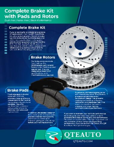 PM Auto Set of 6 Front Disc Brake Rotors-Ceramic Brake Pad kit For 2004-2006 Chevrolet Malibu in Saudi Arabia