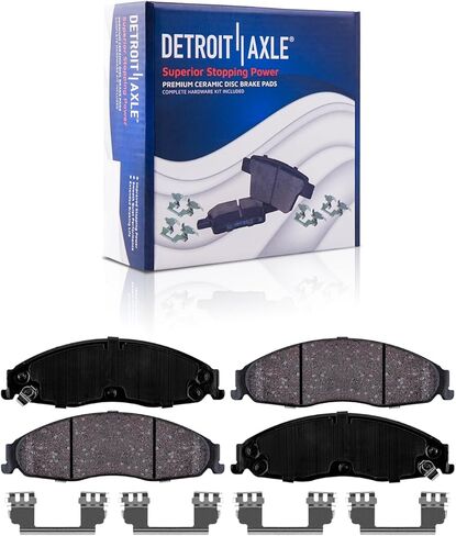 Detroit Axle - Front Brake Kit for 2003-2007 Cadillac CTS, 2005-2008 STS, Disc Brake Rotors Ceramic Brakes Pads w/Hardware 2006 Replacement [11.93 inch Rotors] in Saudi Arabia