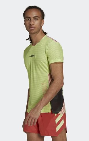 Adidas Men's Terrex AGR Pro Aeroready Running Short Sleeve Tee, Pulse Lime in Saudi Arabia
