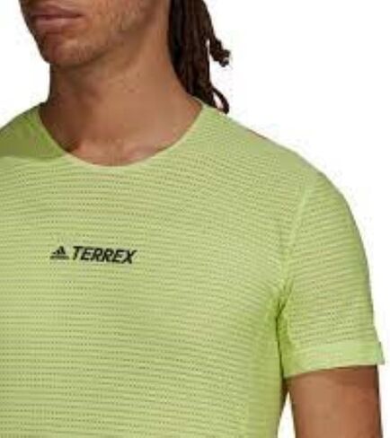 Adidas Men's Terrex AGR Pro Aeroready Running Short Sleeve Tee, Pulse Lime in Saudi Arabia