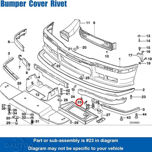 OAUTOO 30pcs Bumper Cover Push-Type Retainer Clip 51-11-1-964-186 for BMW 318 320 323 325 328 330 525 528 530 540 550 740 750 M3 M5 X5 Z4 1984-2010 in Saudi Arabia
