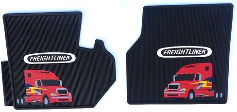 Freightliner Columbia Black All-Weather Rubber Floor Mats OEM with Truck Logo - Fits All Years in Saudi Arabia