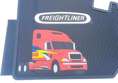 Freightliner Columbia Black All-Weather Rubber Floor Mats OEM with Truck Logo - Fits All Years in Saudi Arabia