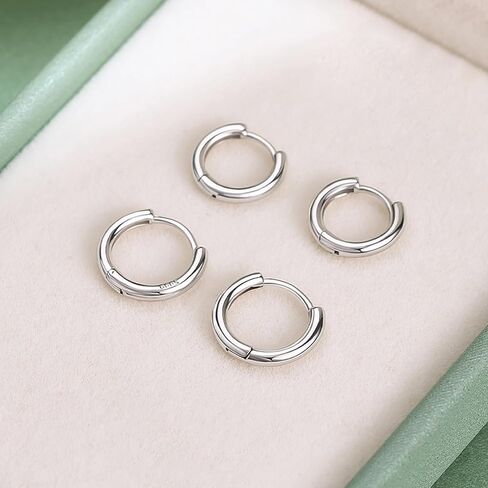 925 Sterling Silver Small Hoop Earrings for Men Nap Earrings Huggie Hoops Cartilage Hoop Earring Tiny Hoop Earrings for Women in Kuwait