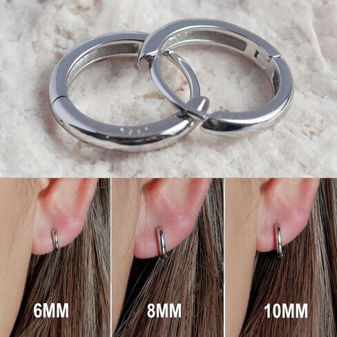 925 Sterling Silver Small Hoop Earrings for Men Nap Earrings Huggie Hoops Cartilage Hoop Earring Tiny Hoop Earrings for Women in Kuwait