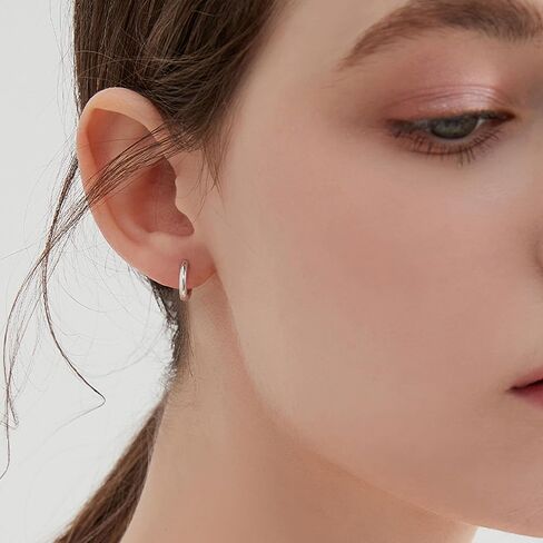 925 Sterling Silver Small Hoop Earrings for Men Nap Earrings Huggie Hoops Cartilage Hoop Earring Tiny Hoop Earrings for Women in Kuwait