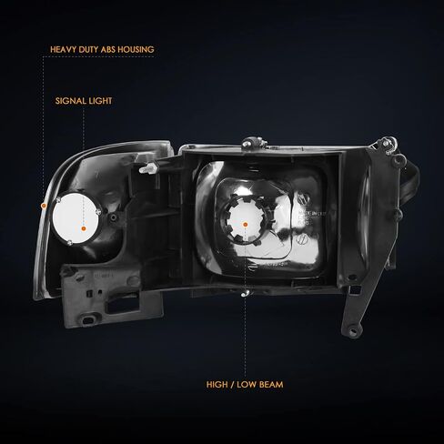 PM PERFORMOTOR 4Pcs Headlights Assembly+Corner Lamps Compatible with 94-02 Dodge Ram 1500 2500 3500,Chrome Housing Clear Corner in Kuwait