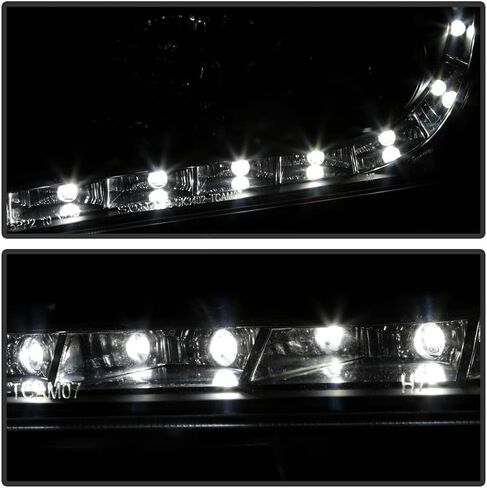 ACANII - For 2007-2009 Toyota Camry LED DRL Running Black Housing Projector Headlights Headlamps, Driver & Passenger in Saudi Arabia