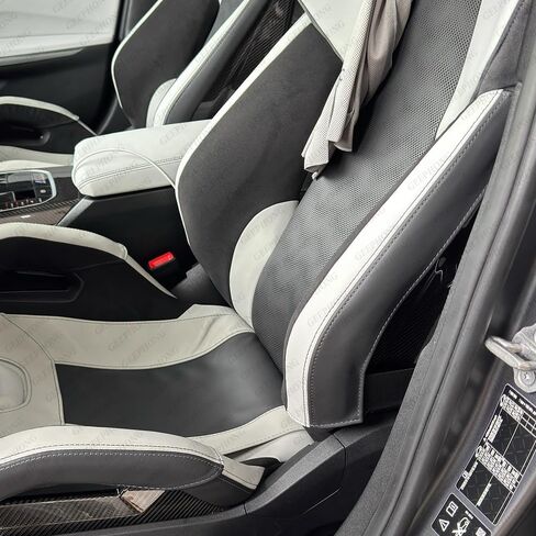 حامية جانبية مقعد الكربون M ، حالة تعزيز الخصر من الجلد الأصلي ، تقليم داخلي لـ BMW M2 M3 M4 M5 M8 G80 G81 G82 G83 G87 (Fiona Red) in Kuwait