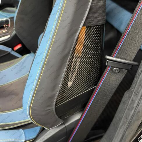حامية جانبية مقعد الكربون M ، حالة تعزيز الخصر من الجلد الأصلي ، تقليم داخلي لـ BMW M2 M3 M4 M5 M8 G80 G81 G82 G83 G87 (Fiona Red) in Kuwait