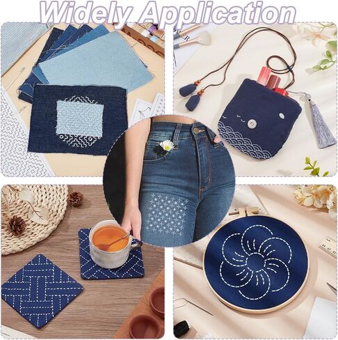 FREEBLOSS 12Pcs 5.5/5.9inch PET Sashiko Stencils Flowers Line Template for Hand Quilting Sashiko Patterns Templates Embroidery Stencils for Hand Sewing Lovers in Saudi Arabia