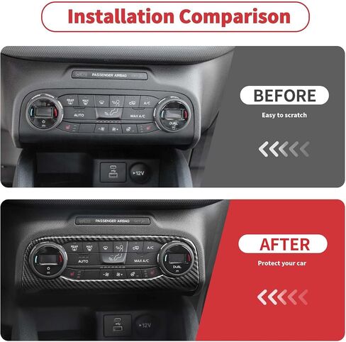 Linskip Control Control Ascent Trim متوافق مع 2024 2023 2022 2021 Ford Bronco Sport ، غطاء وحدة التحكم للملحقات الداخلية لـ Bronco Sport (ألياف الكربون الأسود) in Saudi Arabia
