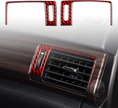 Real Carbon Fiber Wrap Center Console Water Cup Holder Trim Car Accessories Interior Aesthetic Compatible with Honda Accord 9th Gen 2013 2014 2015 2016 2017 Accessories Red in Saudi Arabia