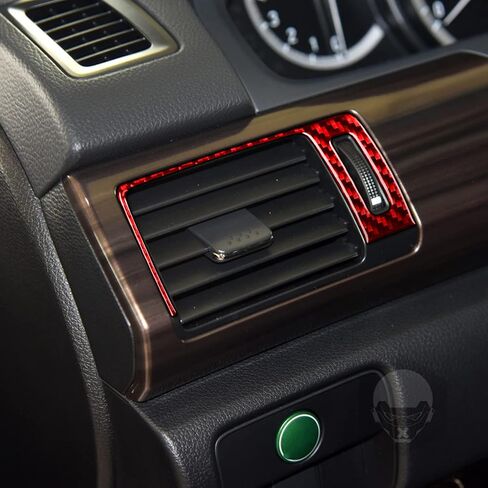 Real Carbon Fiber Wrap Center Console Water Cup Holder Trim Car Accessories Interior Aesthetic Compatible with Honda Accord 9th Gen 2013 2014 2015 2016 2017 Accessories Red in Saudi Arabia