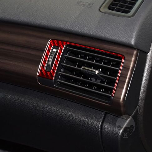 Real Carbon Fiber Wrap Center Console Water Cup Holder Trim Car Accessories Interior Aesthetic Compatible with Honda Accord 9th Gen 2013 2014 2015 2016 2017 Accessories Red in Saudi Arabia
