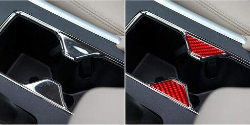 Real Carbon Fiber Wrap Center Console Water Cup Holder Trim Car Accessories Interior Aesthetic Compatible with Honda Accord 9th Gen 2013 2014 2015 2016 2017 Accessories Red in Saudi Arabia