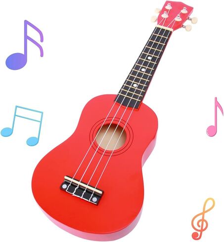 Kids Guitar Acoustic, 21 Inch Wooden Acoustic Guitar Child Guitar Ukulele Children Guitar 4 String Childrens Musical Instruments Perfect For Guitar Beginner in Saudi Arabia