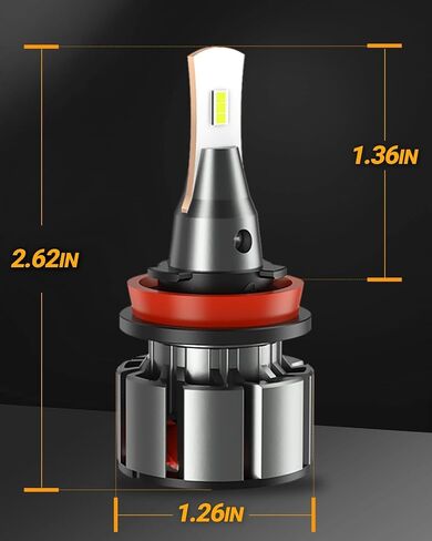 Sealight 2025 36000lm H11/H8/H9 LED لمصابيح LED ، رقائق ترقية ، طقم لامعة عالية ، 6000K أبيض بارد ، IP68 مقاوم للماء ، H11 Foglight in Saudi Arabia