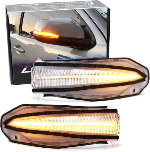 العدسة المدخنة Ijdmtoy مدخنة Dynament Sequential التسلسلية/التدفق الكامل LED Side Side Mirt Trans Assembly Kit متوافق مع 2014-2022 Toyota 4runner (5th Gen LCI/FaceLift Only) و 2013-2018 Toyota Rav4 in Saudi Arabia